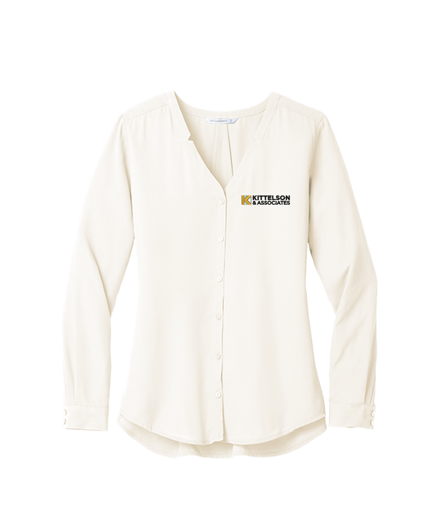 Port Authority Ladies Long Sleeve Button-Front Blouse