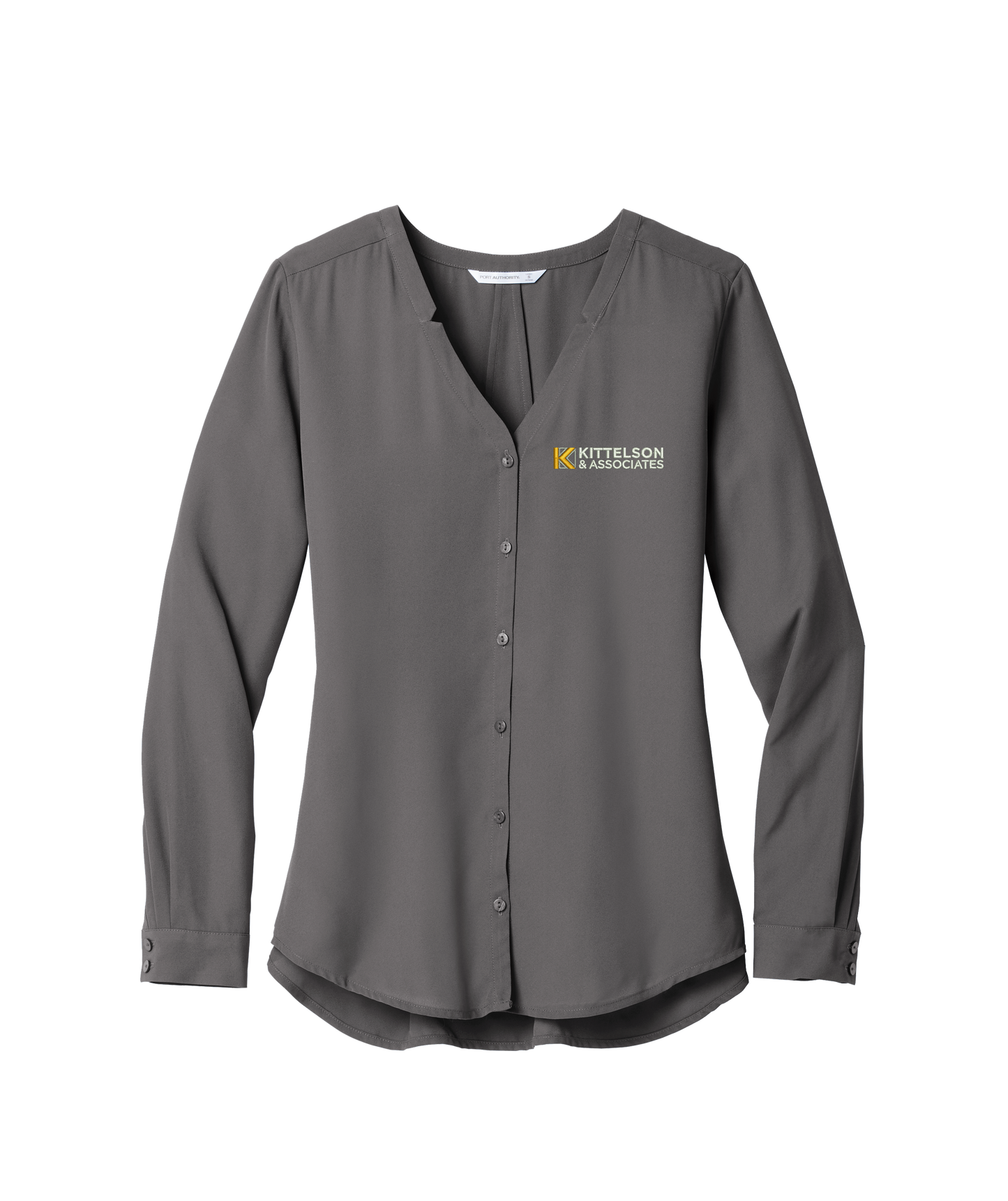 Port Authority Ladies Long Sleeve Button-Front Blouse