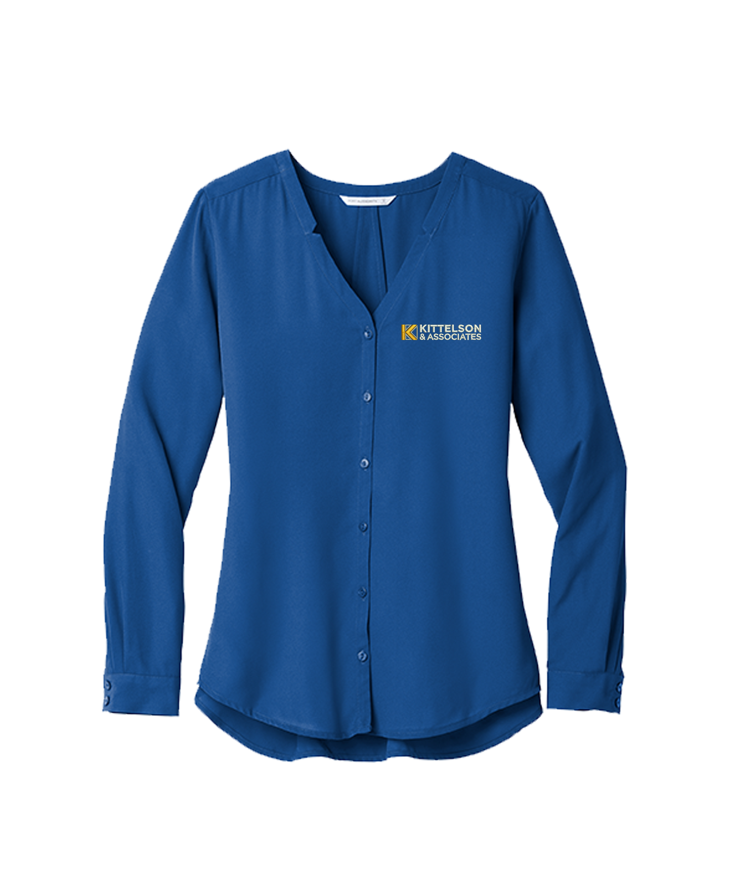 Port Authority Ladies Long Sleeve Button-Front Blouse