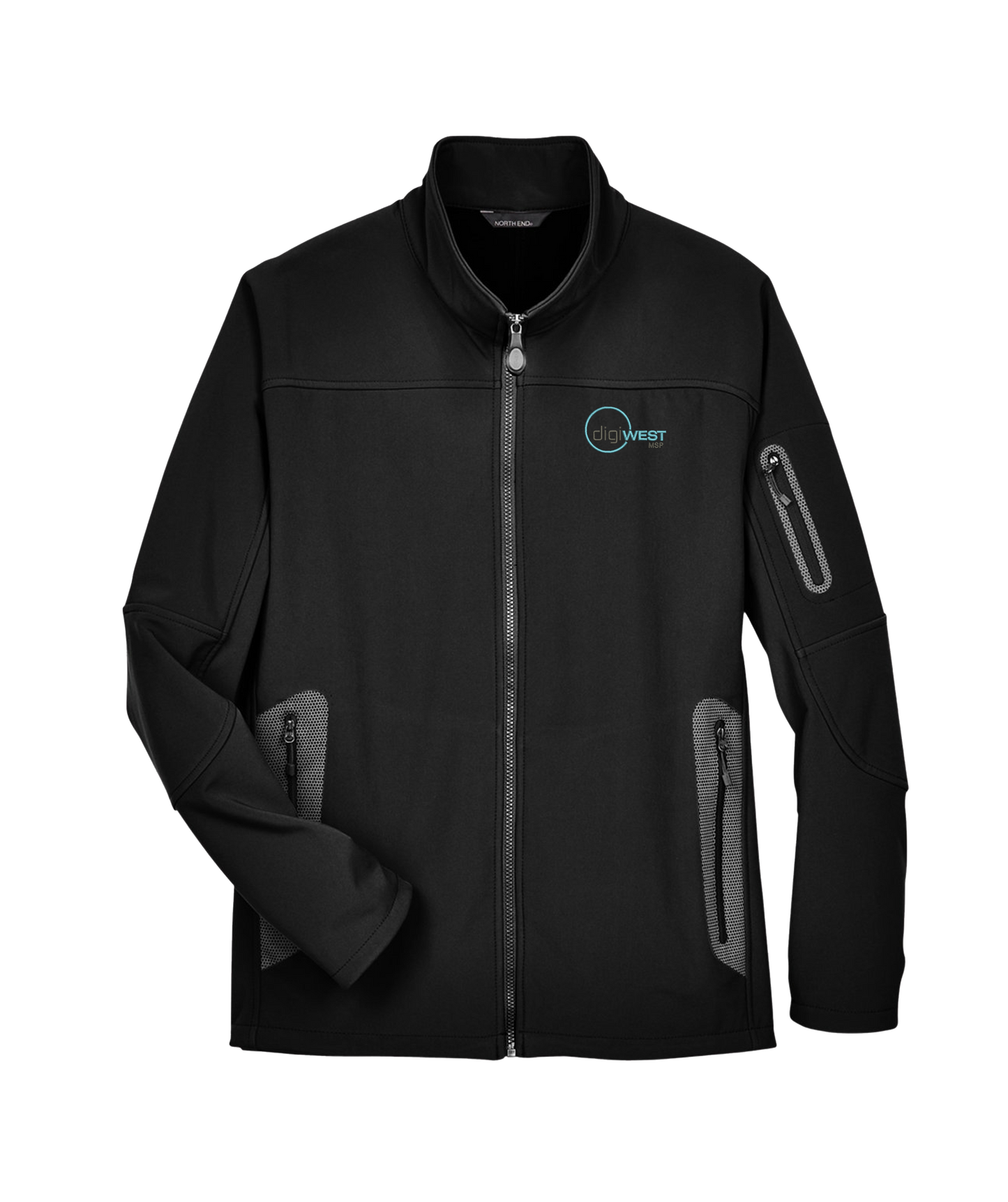 North End Men's Three-Layer Fleece Bonded Soft Shell Technical Jacket