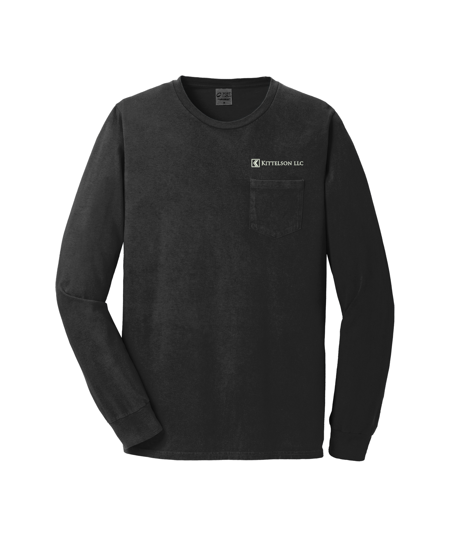 Port & Company® Beach Wash™ Garment-Dyed Long Sleeve Pocket Tee