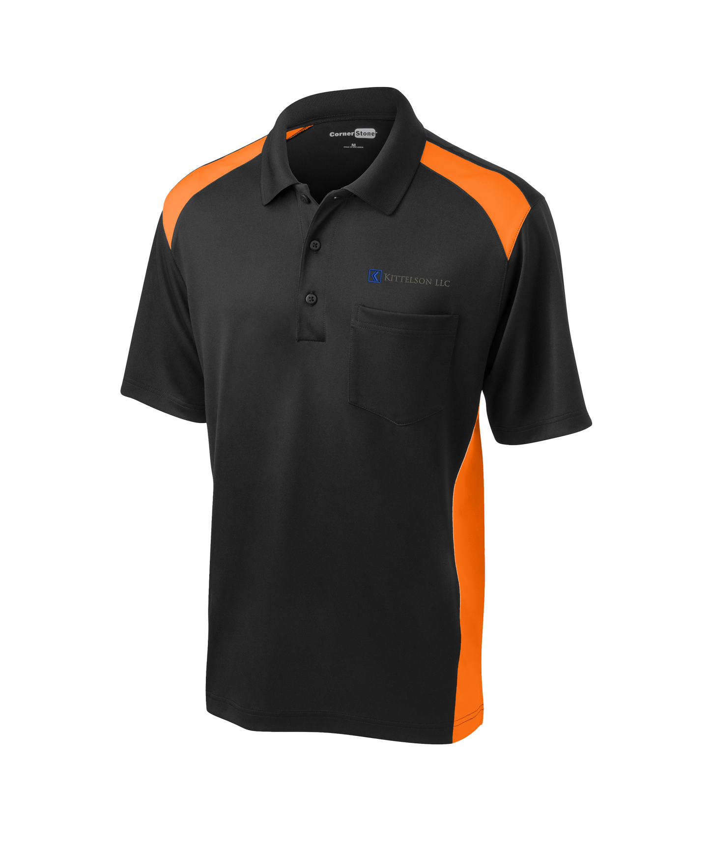 CornerStone® Select Snag-Proof Two Way Colorblock Pocket Polo