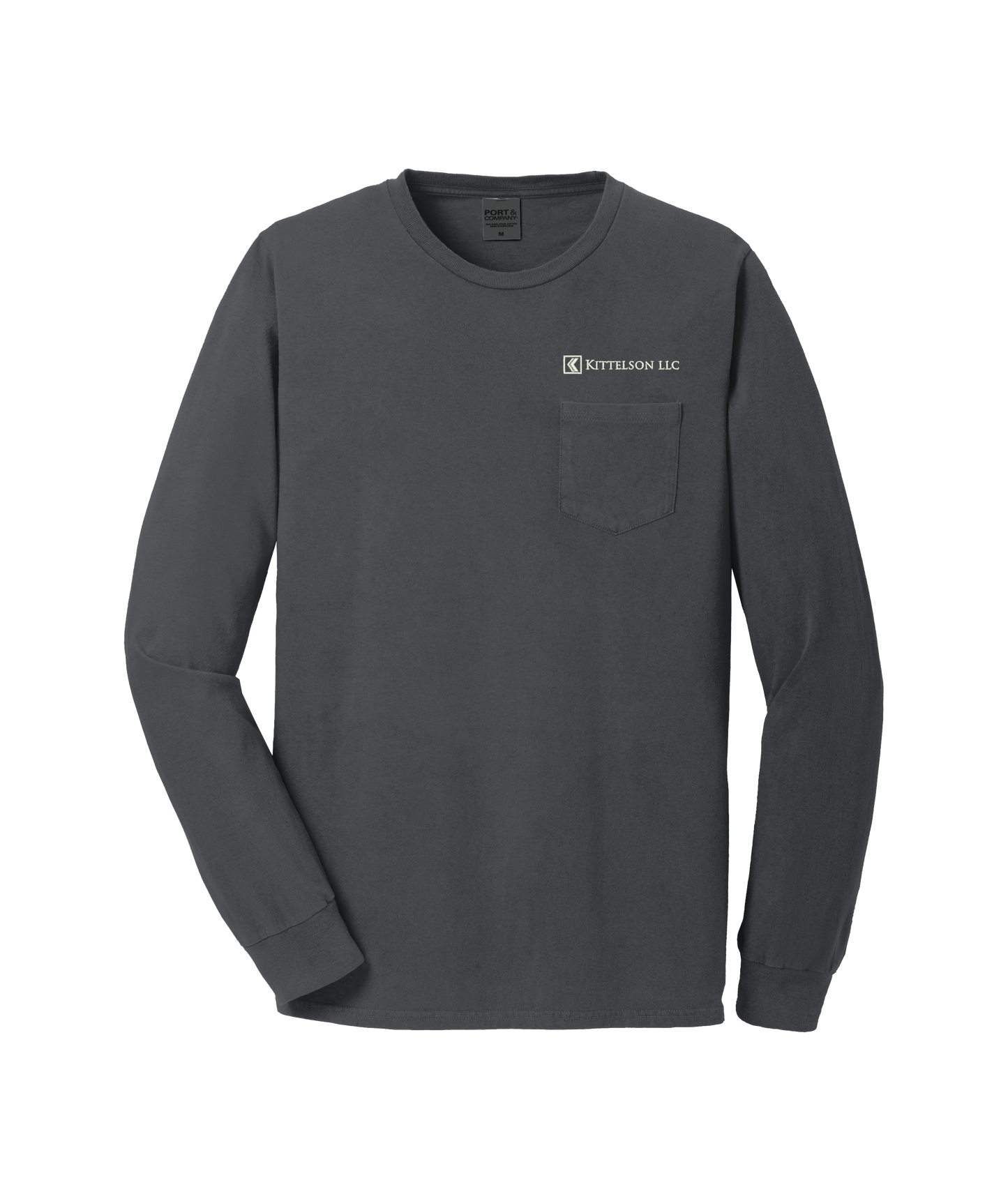 Port & Company® Beach Wash™ Garment-Dyed Long Sleeve Pocket Tee