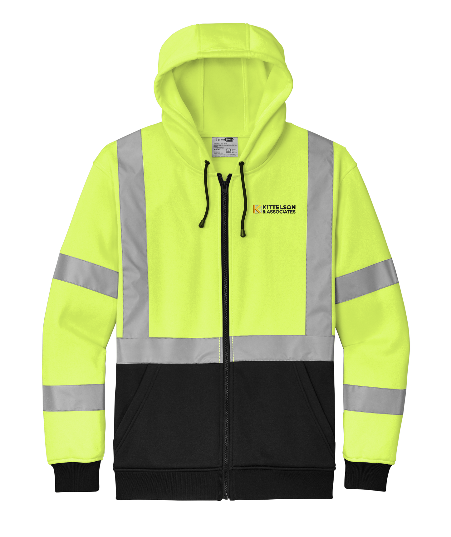 CornerStone® ANSI 107 Class 3 Heavy-Duty Fleece Full-Zip Hoodie