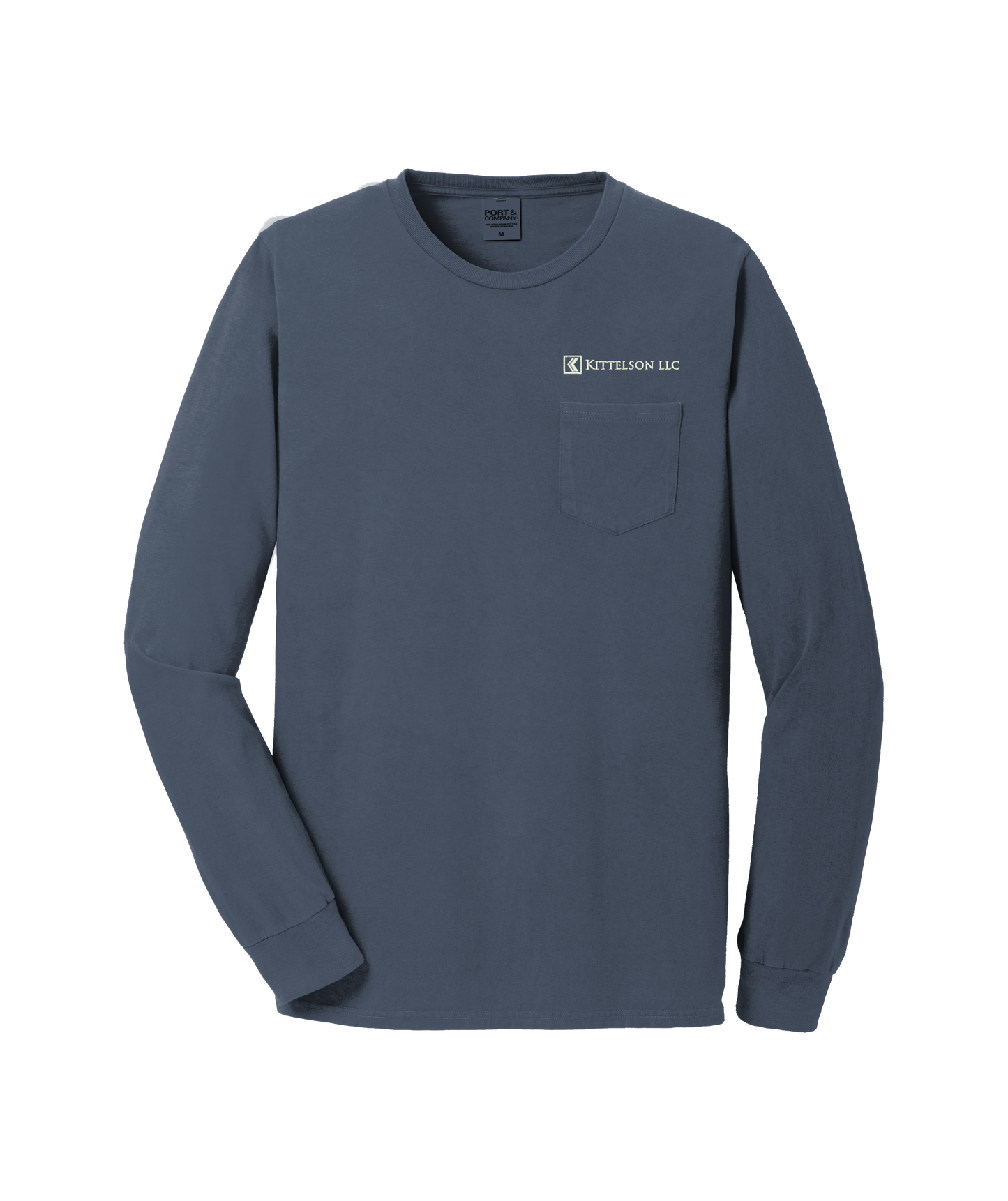 Port & Company® Beach Wash™ Garment-Dyed Long Sleeve Pocket Tee