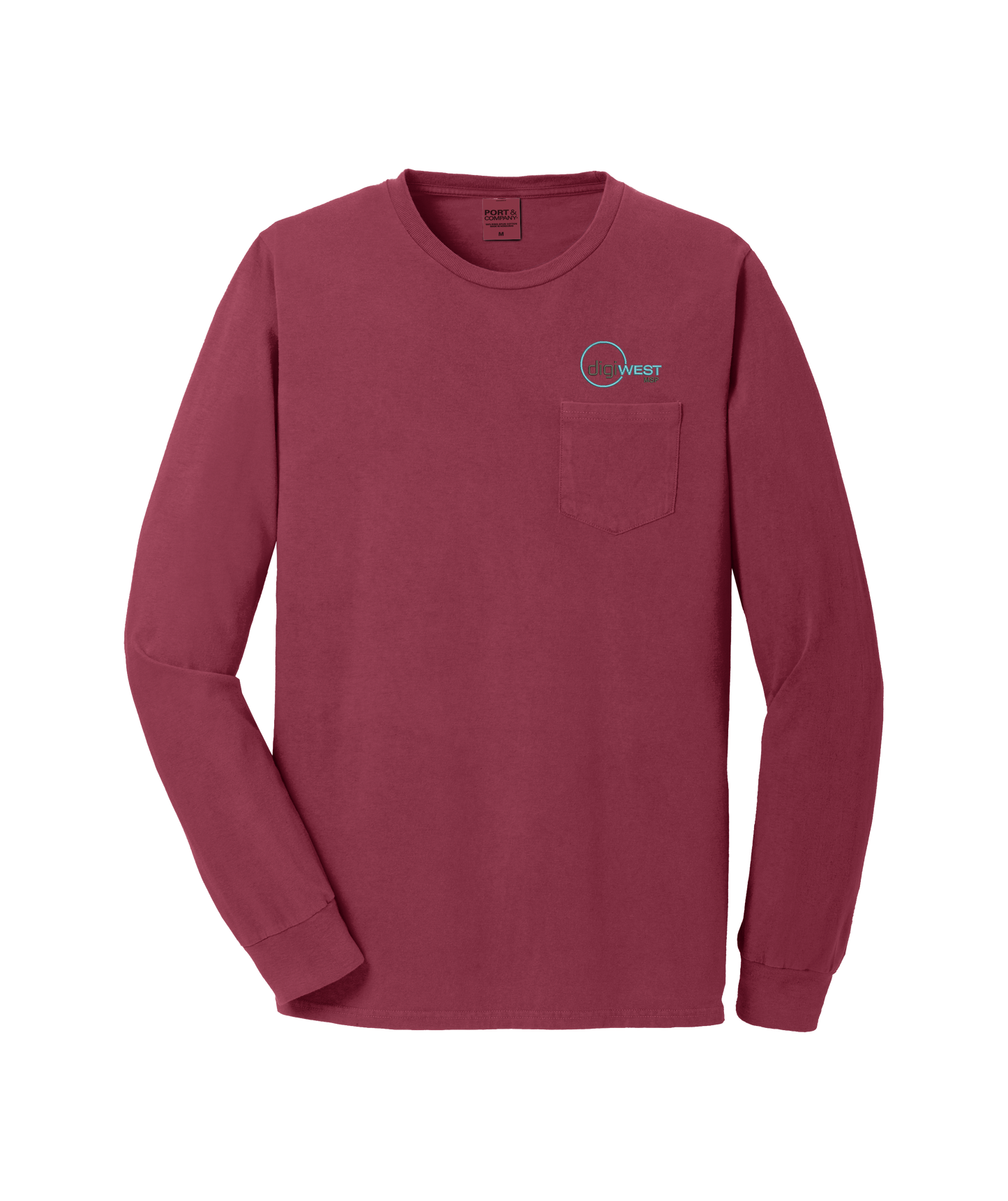 Port & Company® Beach Wash™ Garment-Dyed Long Sleeve Pocket Tee