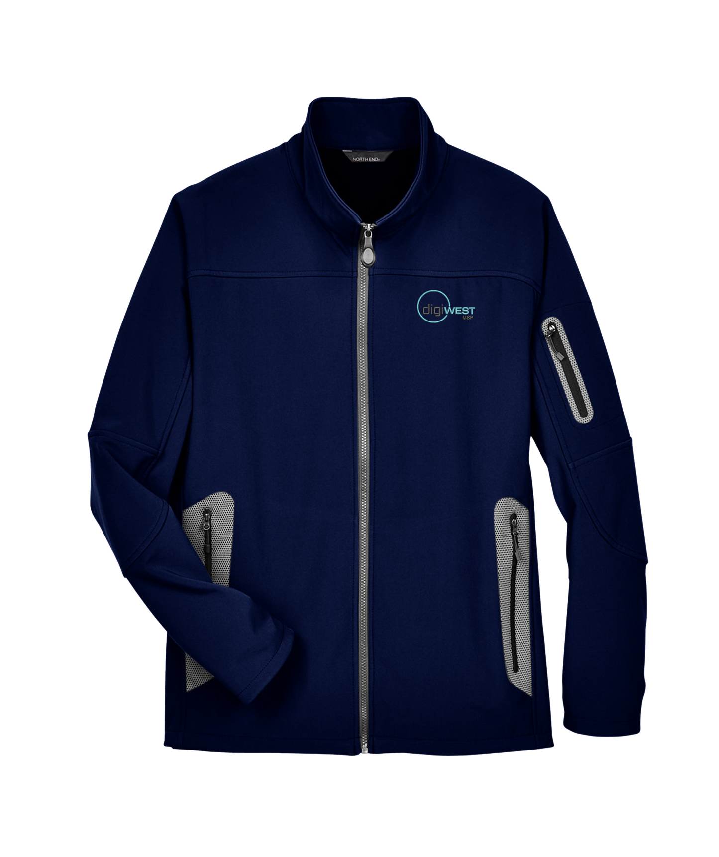 North End Men's Three-Layer Fleece Bonded Soft Shell Technical Jacket