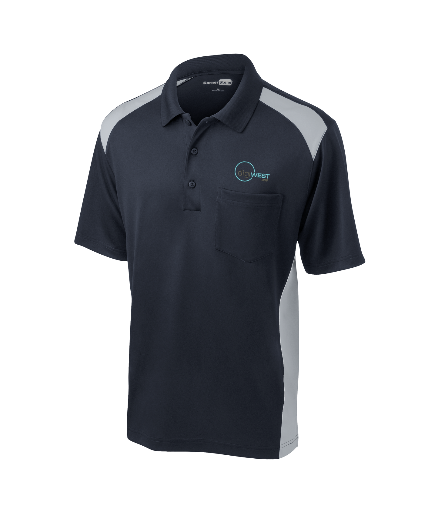 CornerStone® Select Snag-Proof Two Way Colorblock Pocket Polo