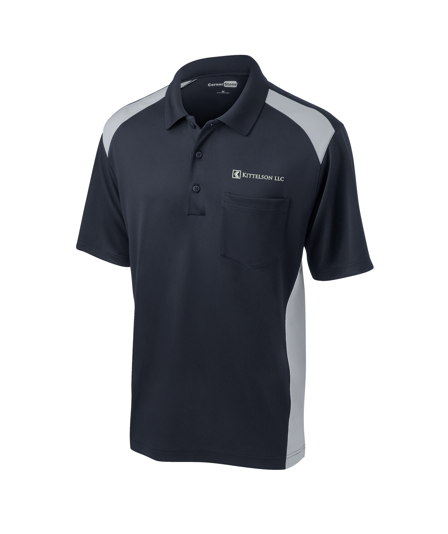 CornerStone® Select Snag-Proof Two Way Colorblock Pocket Polo