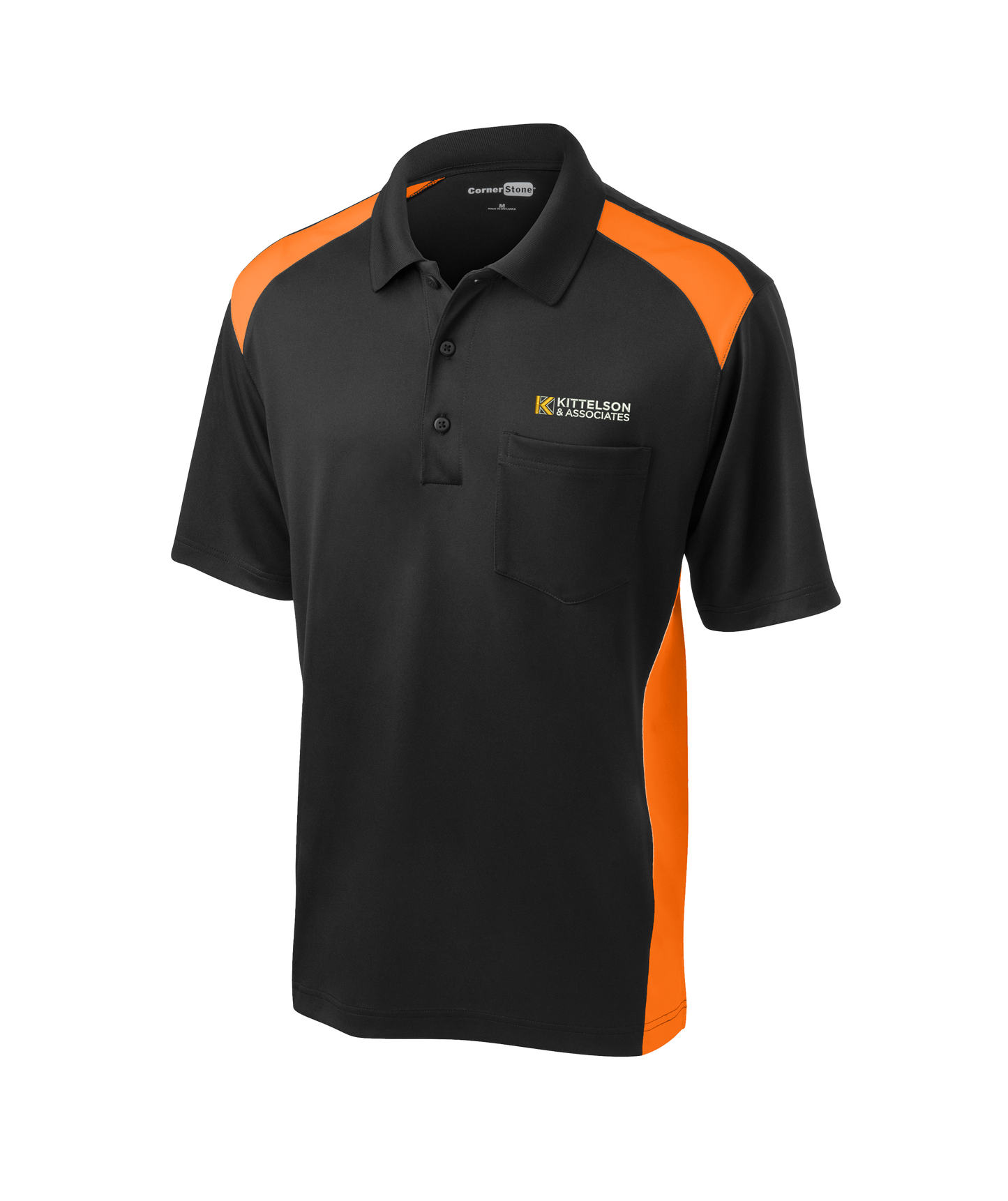 CornerStone® Select Snag-Proof Two Way Colorblock Pocket Polo