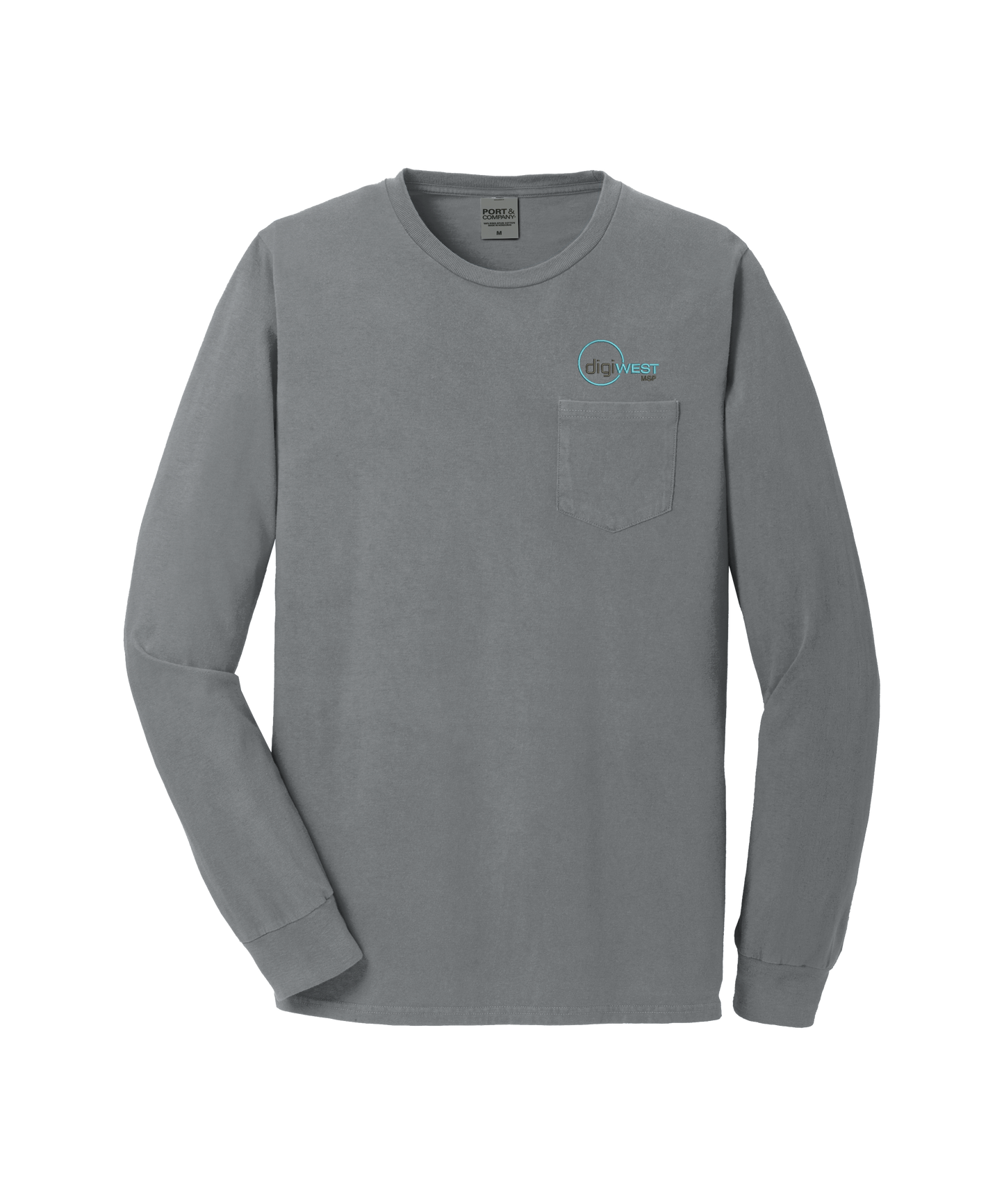 Port & Company® Beach Wash™ Garment-Dyed Long Sleeve Pocket Tee