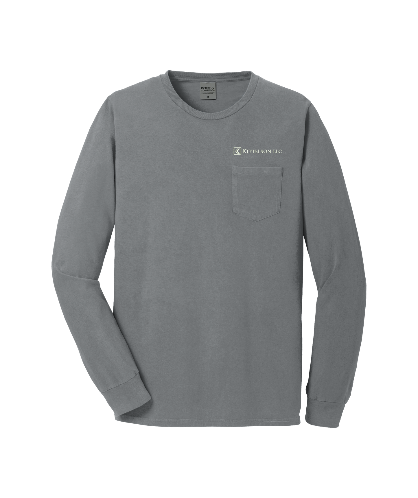 Port & Company® Beach Wash™ Garment-Dyed Long Sleeve Pocket Tee