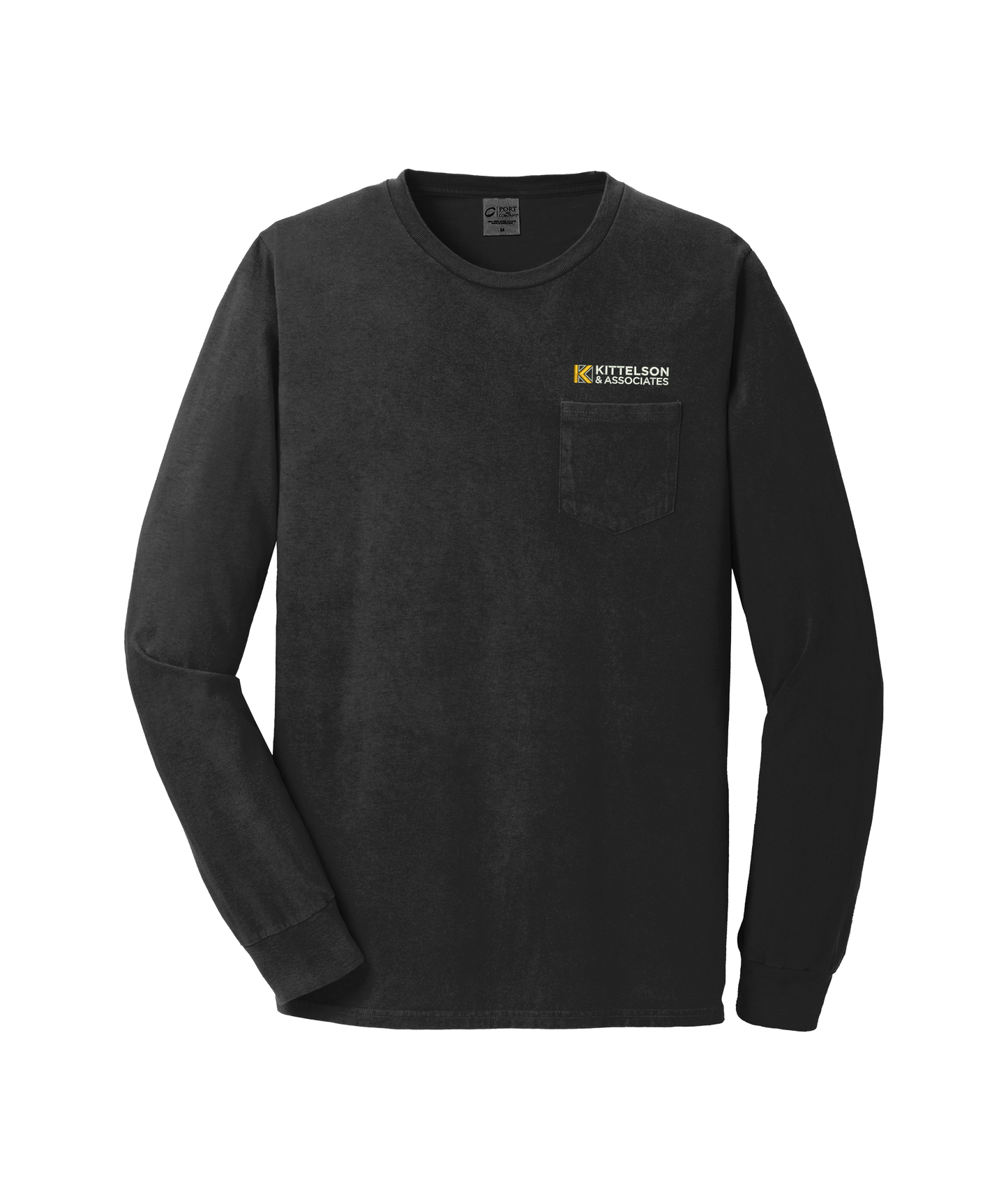 Port & Company® Beach Wash™ Garment-Dyed Long Sleeve Pocket Tee