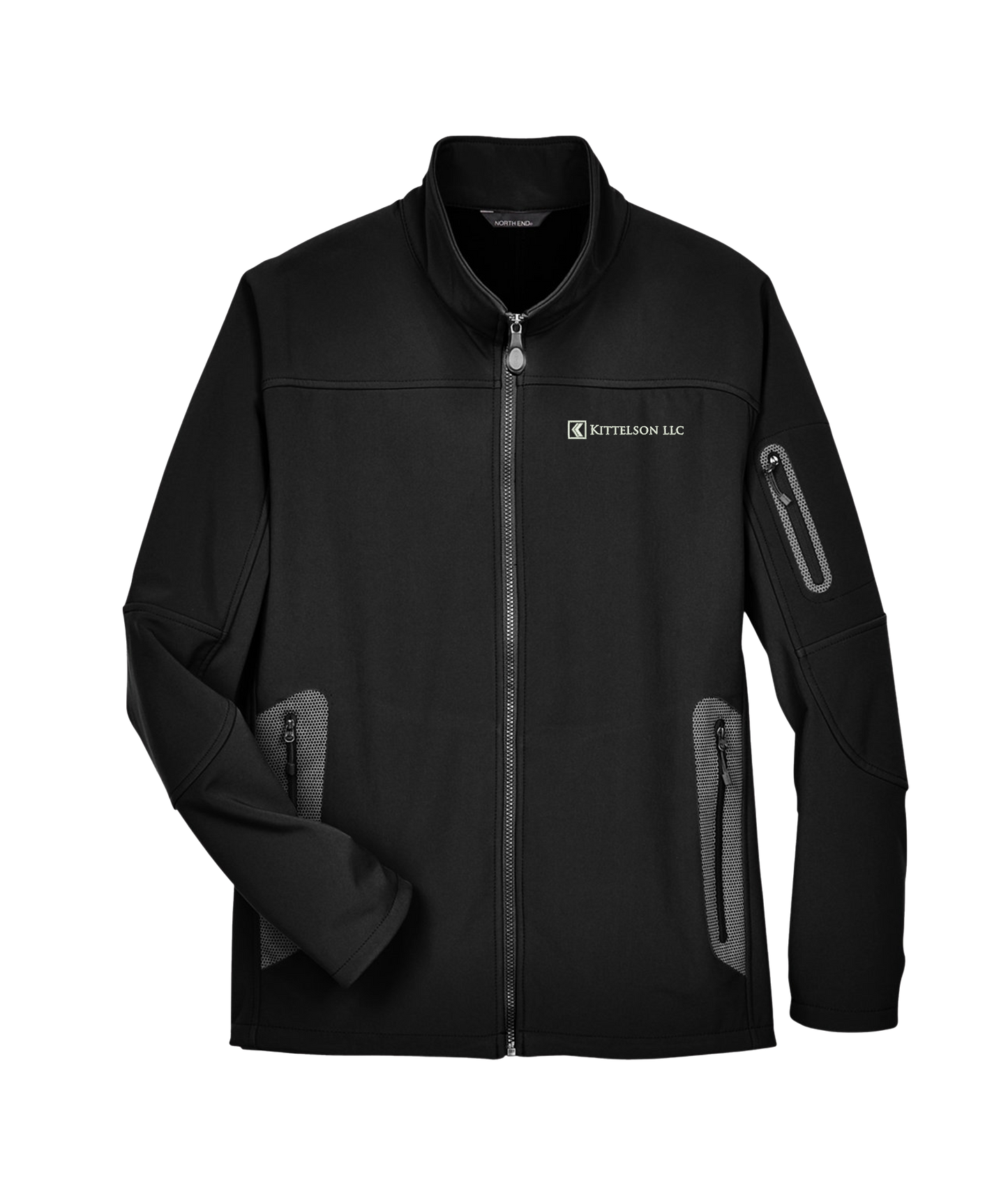 North End Men's Three-Layer Fleece Bonded Soft Shell Technical Jacket