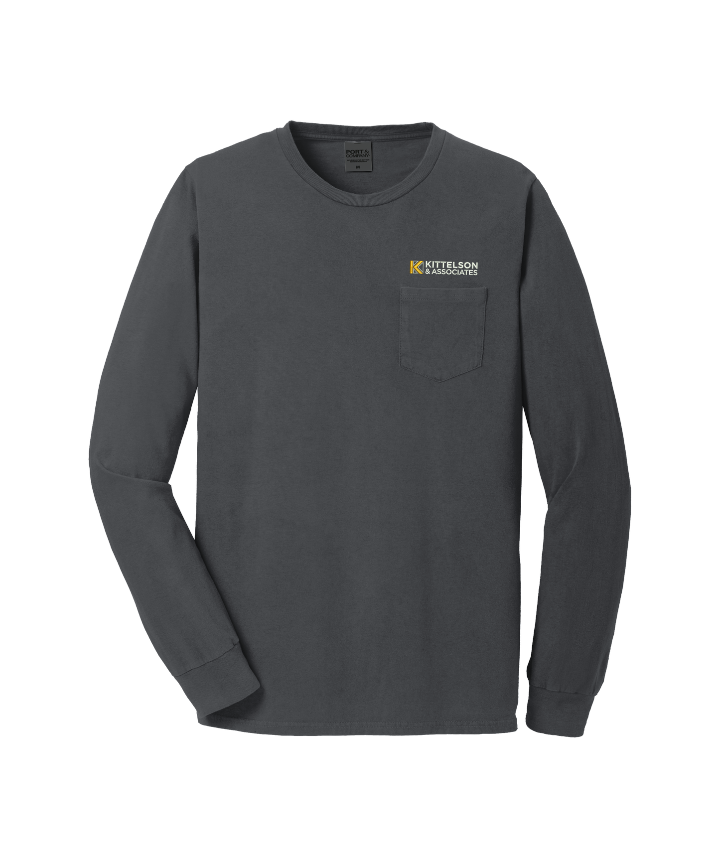 Port & Company® Beach Wash™ Garment-Dyed Long Sleeve Pocket Tee