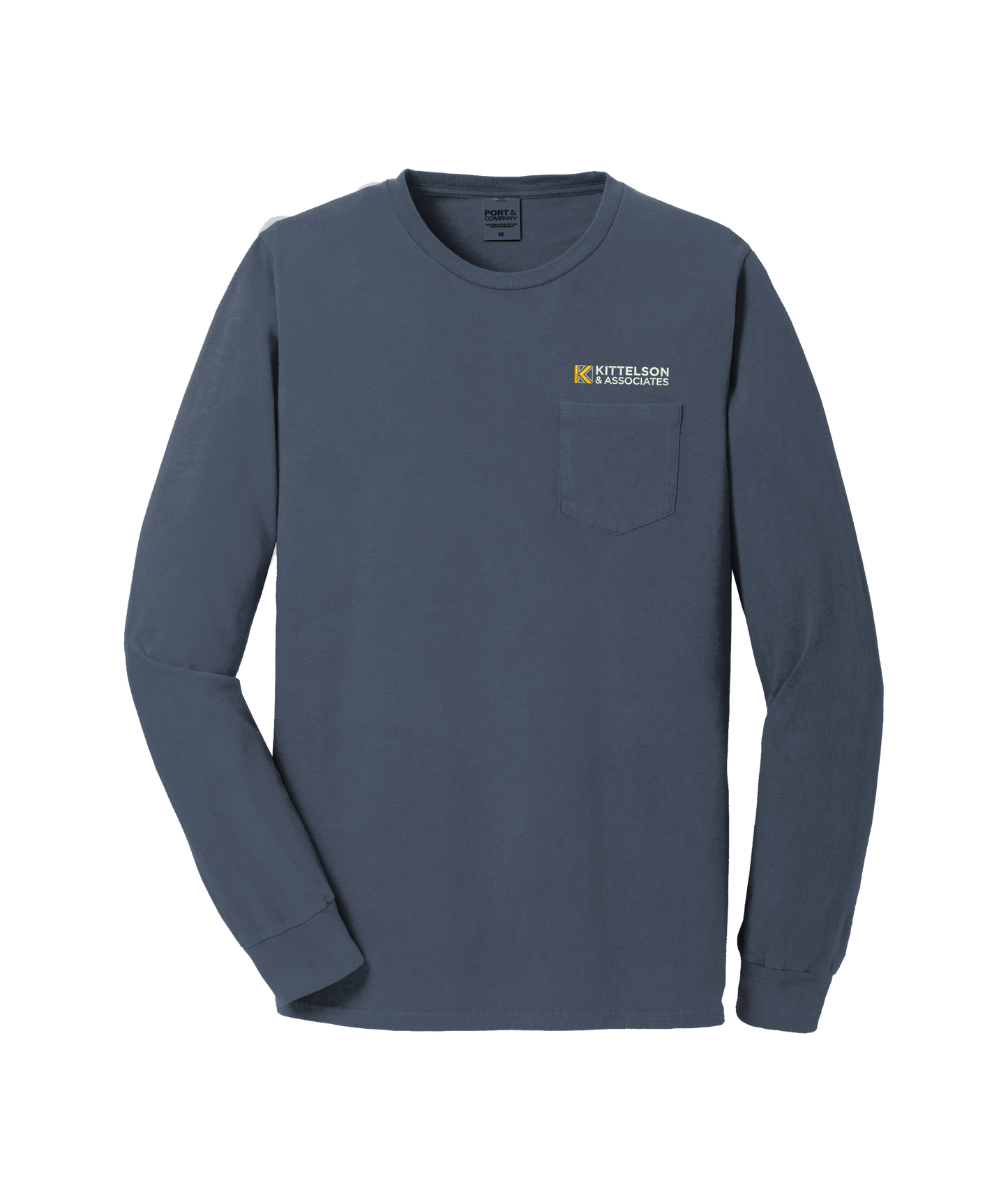 Port & Company® Beach Wash™ Garment-Dyed Long Sleeve Pocket Tee