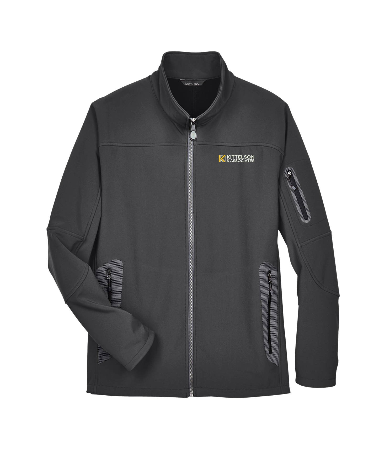 North End Men's Three-Layer Fleece Bonded Soft Shell Technical Jacket