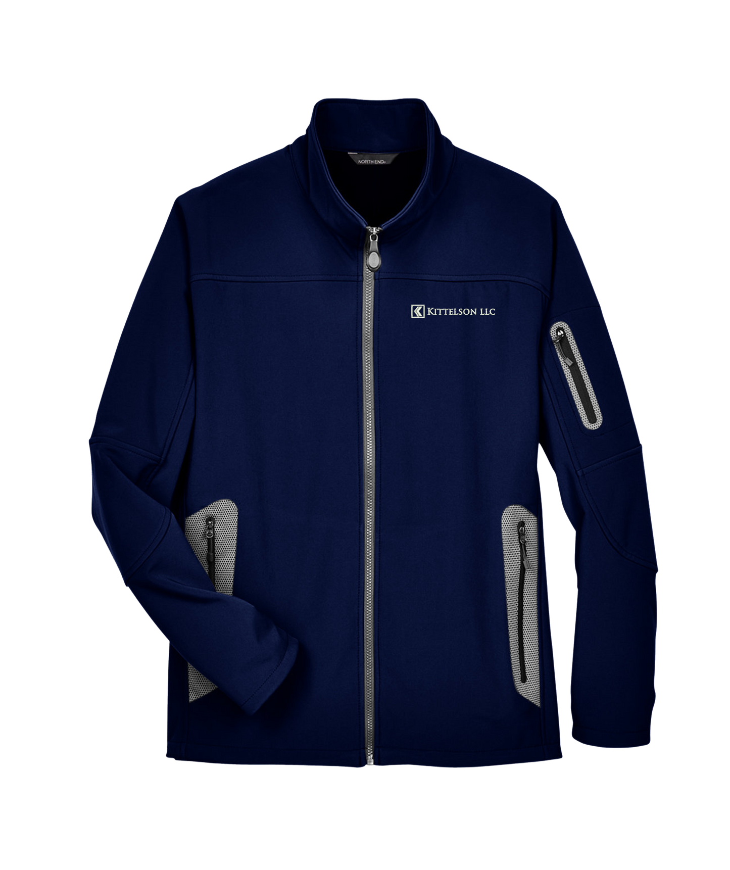 North End Men's Three-Layer Fleece Bonded Soft Shell Technical Jacket