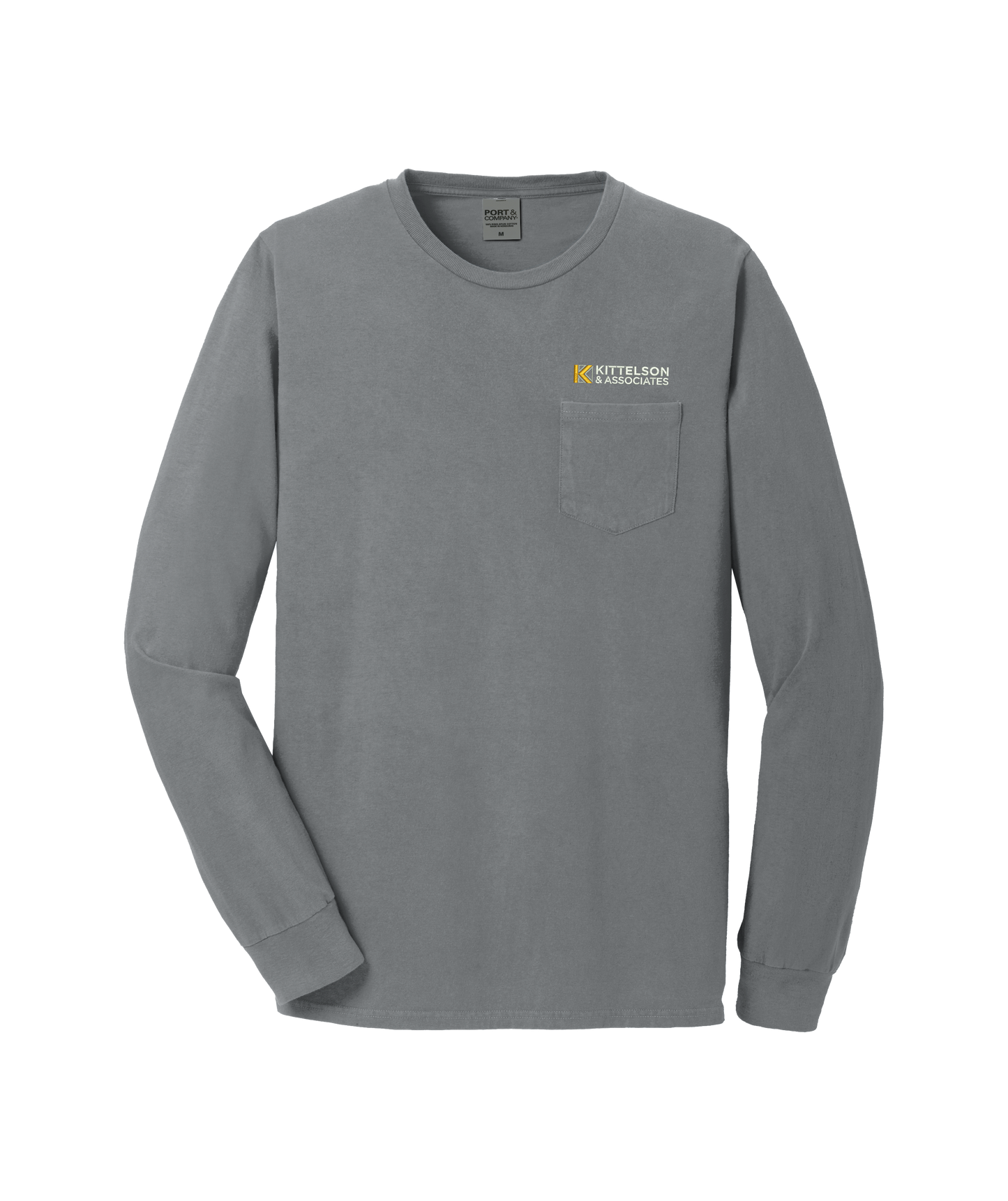 Port & Company® Beach Wash™ Garment-Dyed Long Sleeve Pocket Tee