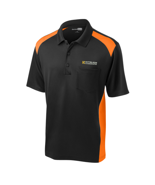 CornerStone® Select Snag-Proof Two Way Colorblock Pocket Polo